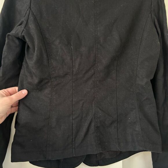 Philippe Adec Black Linen Blazer - Picture 7 of 12